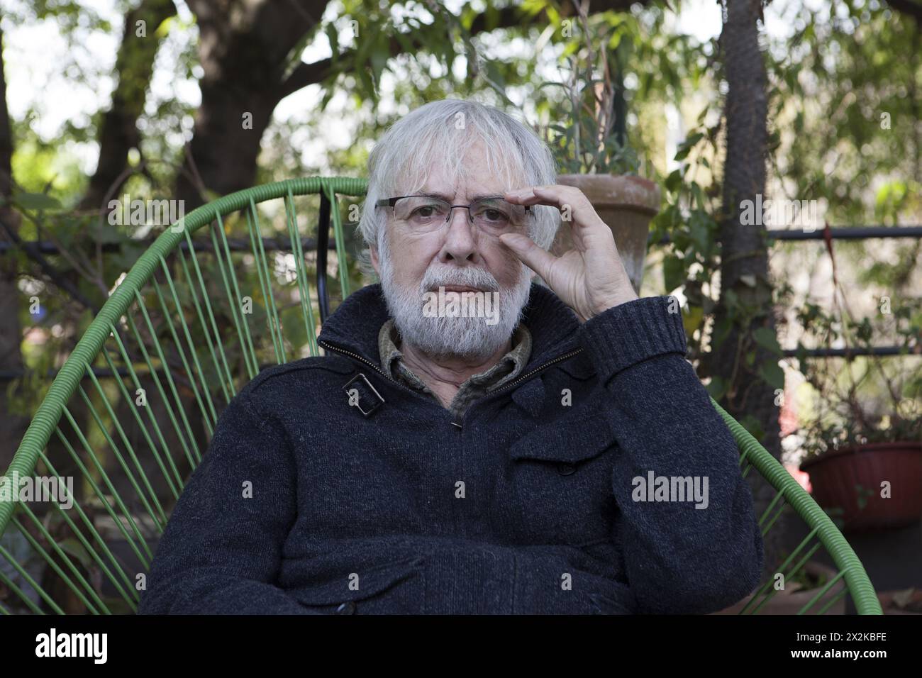 Porträt von Mike Wallace (Historiker) an seinem Platz in Coyoacan 10/01/2018 ©Isabella de Maddalena/opale.Photo Stockfoto