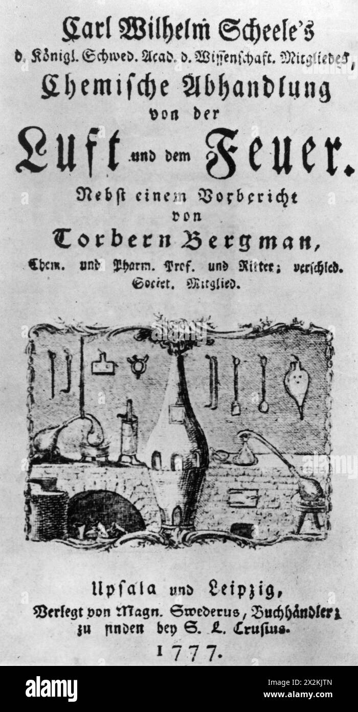 Scheele, Carl Wilhelm, 19.12.1742 - 21.5,1786, deutsch-schwedischer Apotheker und Chemiker, Arbeit, ADDITIONAL-RIGHTS-CLEARANCE-INFO-NOT-AVAILABLE Stockfoto