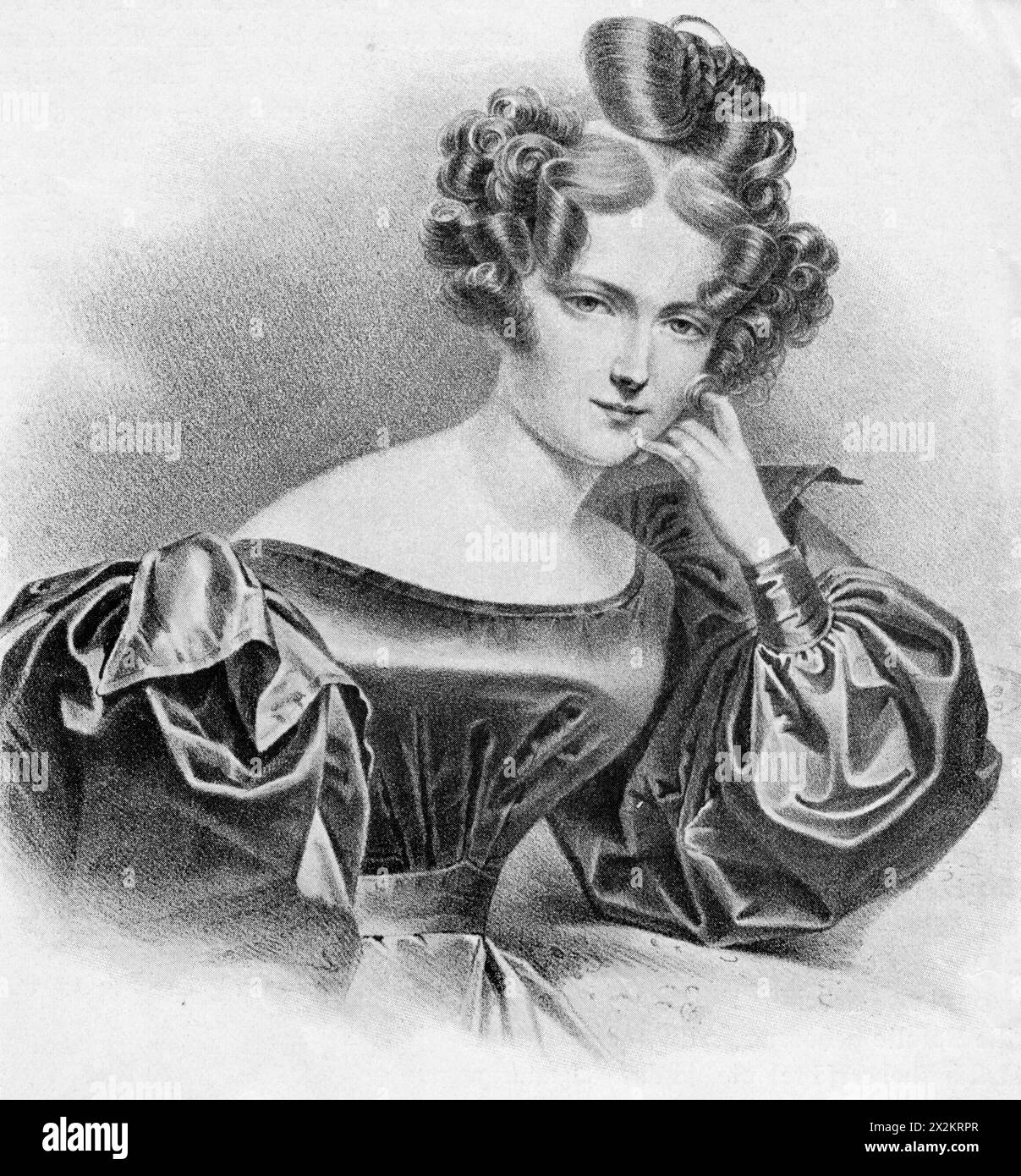 Sontag, Henriette, 3.1.1806 - 17.6,1854, deutsche Opernsängerin (Sopran), lithographischer Druck, ADDITIONAL-RIGHTS-CLEARANCE-INFO-NOT-AVAILABLE Stockfoto