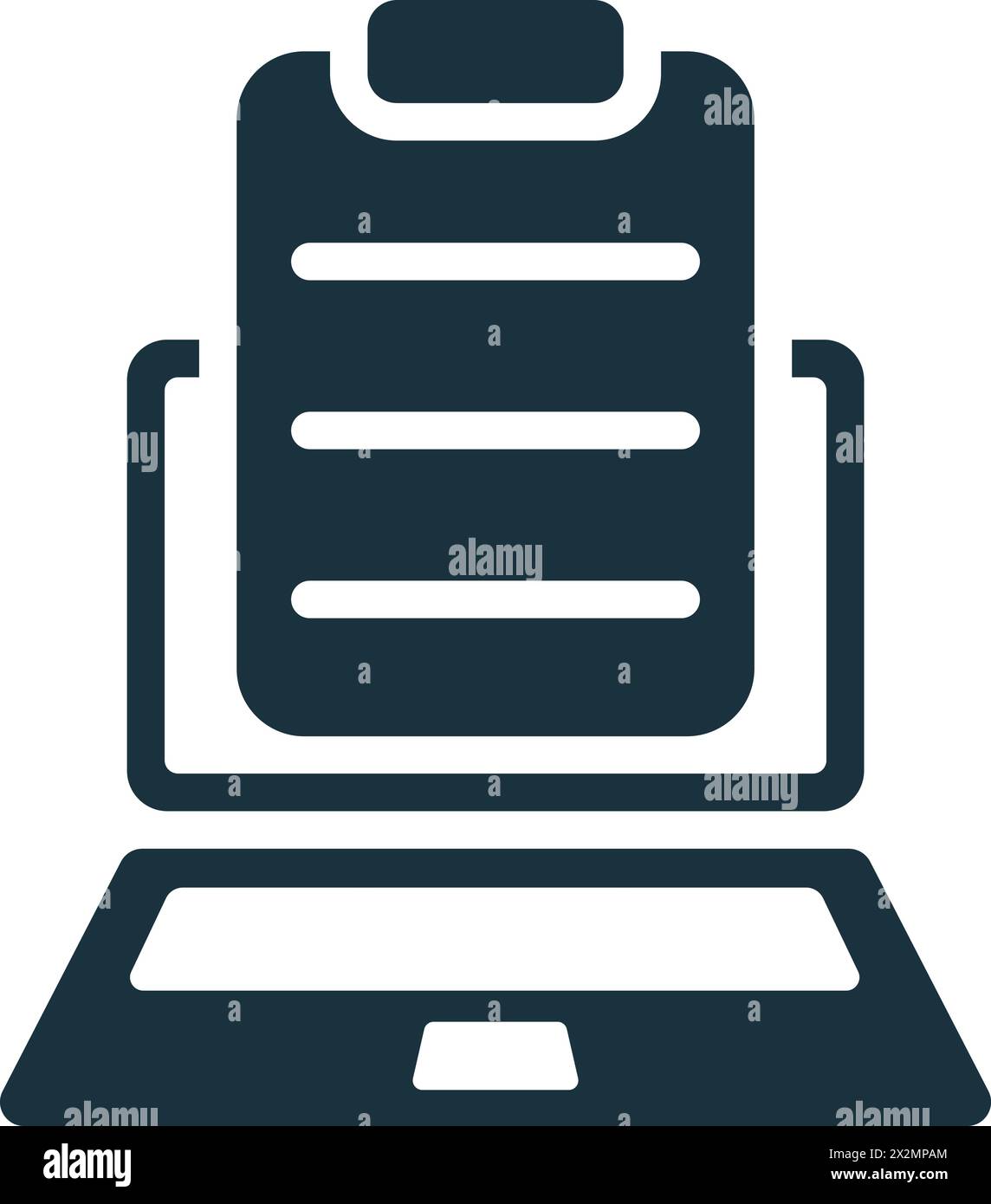 Symbol für digitale Dokumentation. Monochrom Simple Remote Work Symbol für Vorlagen, Webdesign und Infografiken Stock Vektor