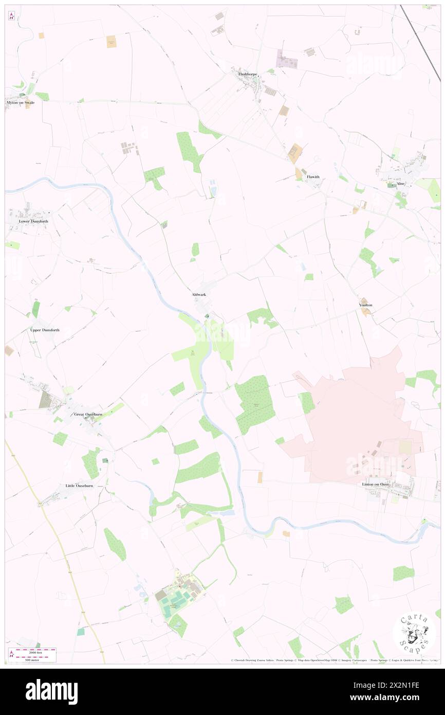 Aldwark Manor Golf & Spa Hotel, North Yorkshire, GB, Großbritannien, England, n 54 3' 40'', S 1 17' 2'', Karte, Cartascapes Map, veröffentlicht 2024. Erkunden Sie Cartascapes, eine Karte, die die vielfältigen Landschaften, Kulturen und Ökosysteme der Erde enthüllt. Reisen Sie durch Zeit und Raum und entdecken Sie die Verflechtungen der Vergangenheit, Gegenwart und Zukunft unseres Planeten. Stockfoto