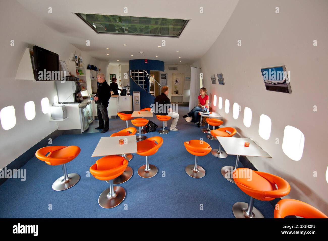 JUMBO-HOTEL IN EINER STILLGELEGTEN BOEING 747 IN STOCKHOLM Stockfoto