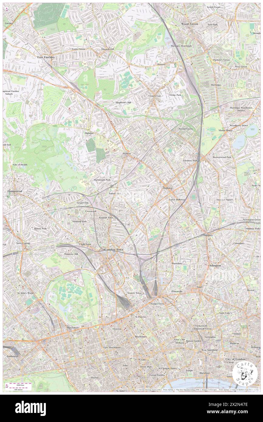 Five Kings - HSD, Greater London, GB, Vereinigtes Königreich, England, n 51 33' 17'', S 0 7' 57'', Karte, Cartascapes Map, veröffentlicht 2024. Erkunden Sie Cartascapes, eine Karte, die die vielfältigen Landschaften, Kulturen und Ökosysteme der Erde enthüllt. Reisen Sie durch Zeit und Raum und entdecken Sie die Verflechtungen der Vergangenheit, Gegenwart und Zukunft unseres Planeten. Stockfoto