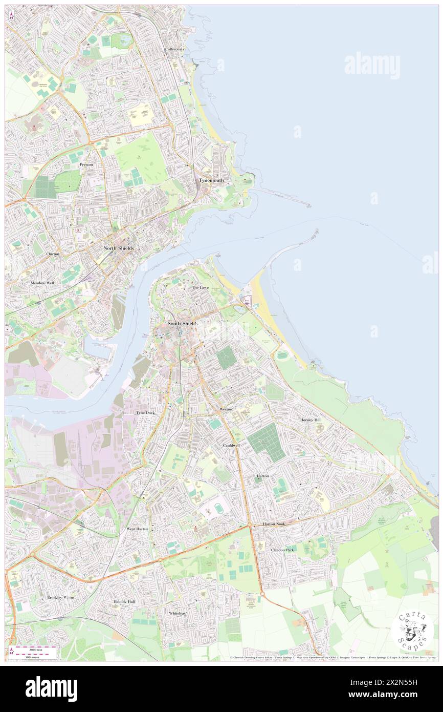 Annie's Guest House, South Tyneside, GB, Großbritannien, England, n 54 59' 50'', S 1 25' 23'', Karte, Cartascapes Map, veröffentlicht 2024. Erkunden Sie Cartascapes, eine Karte, die die vielfältigen Landschaften, Kulturen und Ökosysteme der Erde enthüllt. Reisen Sie durch Zeit und Raum und entdecken Sie die Verflechtungen der Vergangenheit, Gegenwart und Zukunft unseres Planeten. Stockfoto