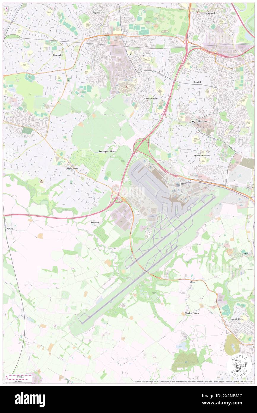 Travelodge Manchester Airport, Manchester, GB, Vereinigtes Königreich, England, n 53 21' 47'', S 2 17' 30'', Karte, Cartascapes Map, veröffentlicht 2024. Erkunden Sie Cartascapes, eine Karte, die die vielfältigen Landschaften, Kulturen und Ökosysteme der Erde enthüllt. Reisen Sie durch Zeit und Raum und entdecken Sie die Verflechtungen der Vergangenheit, Gegenwart und Zukunft unseres Planeten. Stockfoto