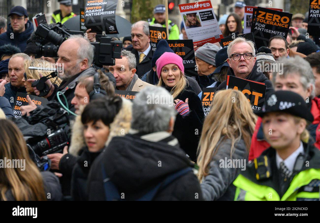 Rachel Riley nahm am 26. November 2023 am Marsch gegen Antisemitismus in London Teil Stockfoto