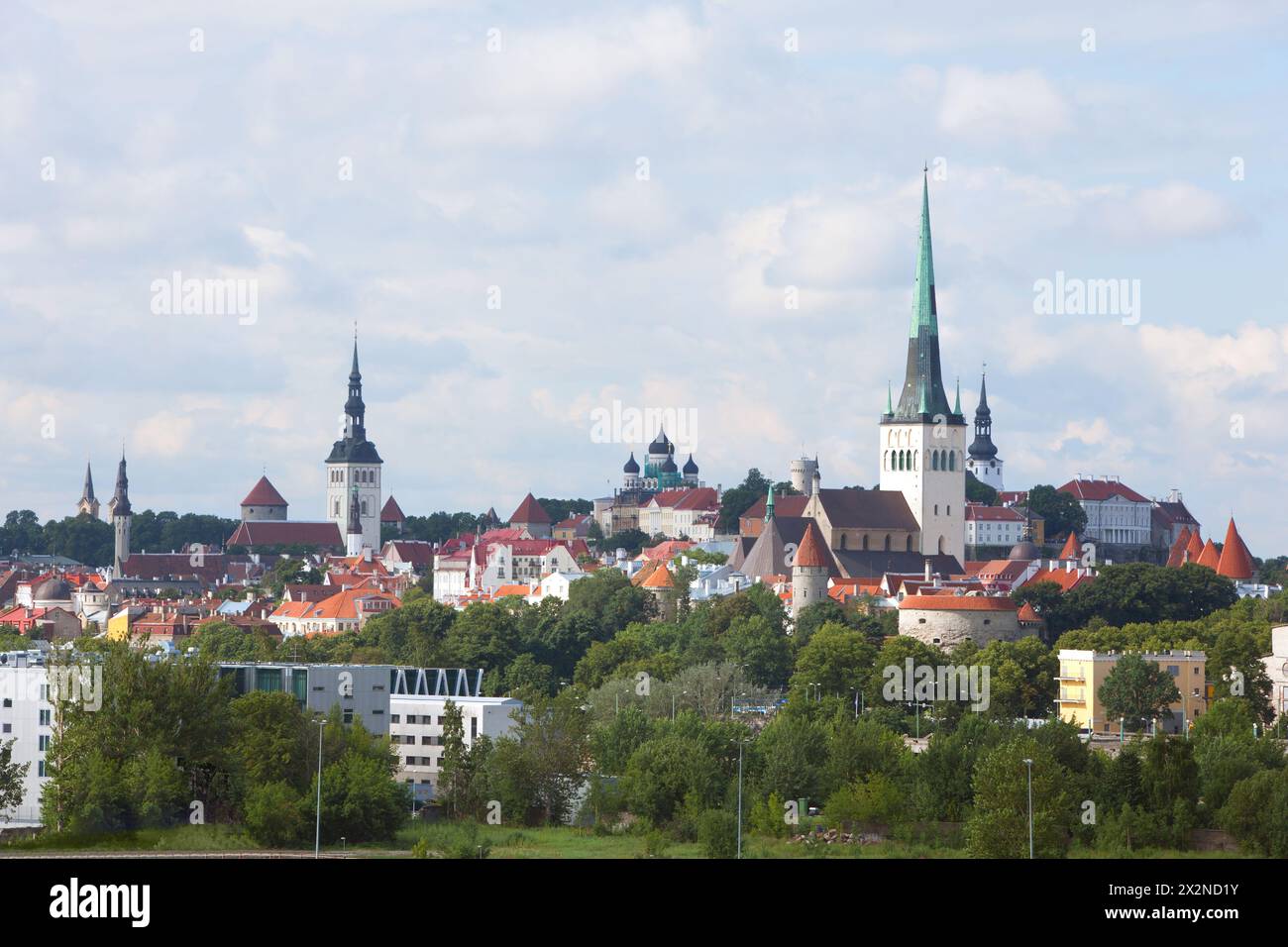 Höchster Turm der Kirche St. OLAF in Tallinn, Estland Stockfoto