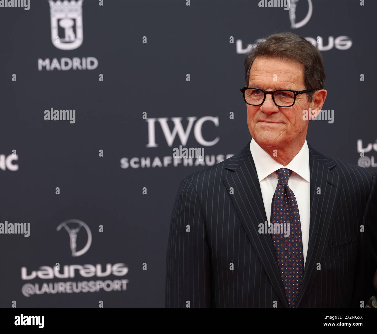 Madrid, Spanien. April 2024. Fabio Capello nimmt an den Laureus World Sports Awards 2024 Teil. Bilddatum: Montag, 22. April 2024. Quelle: Isabel Infantes/Empics/Alamy Live News Stockfoto