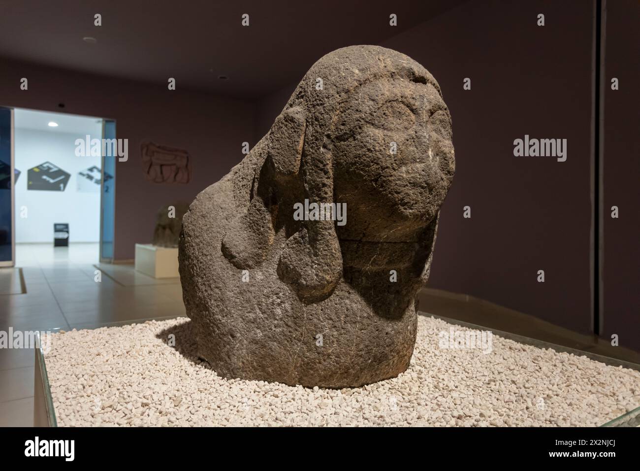 Basaltstellar aus der Eisenzeit in Camlidere, Sanliurfa Museum, Sanliurfa, Türkei Stockfoto