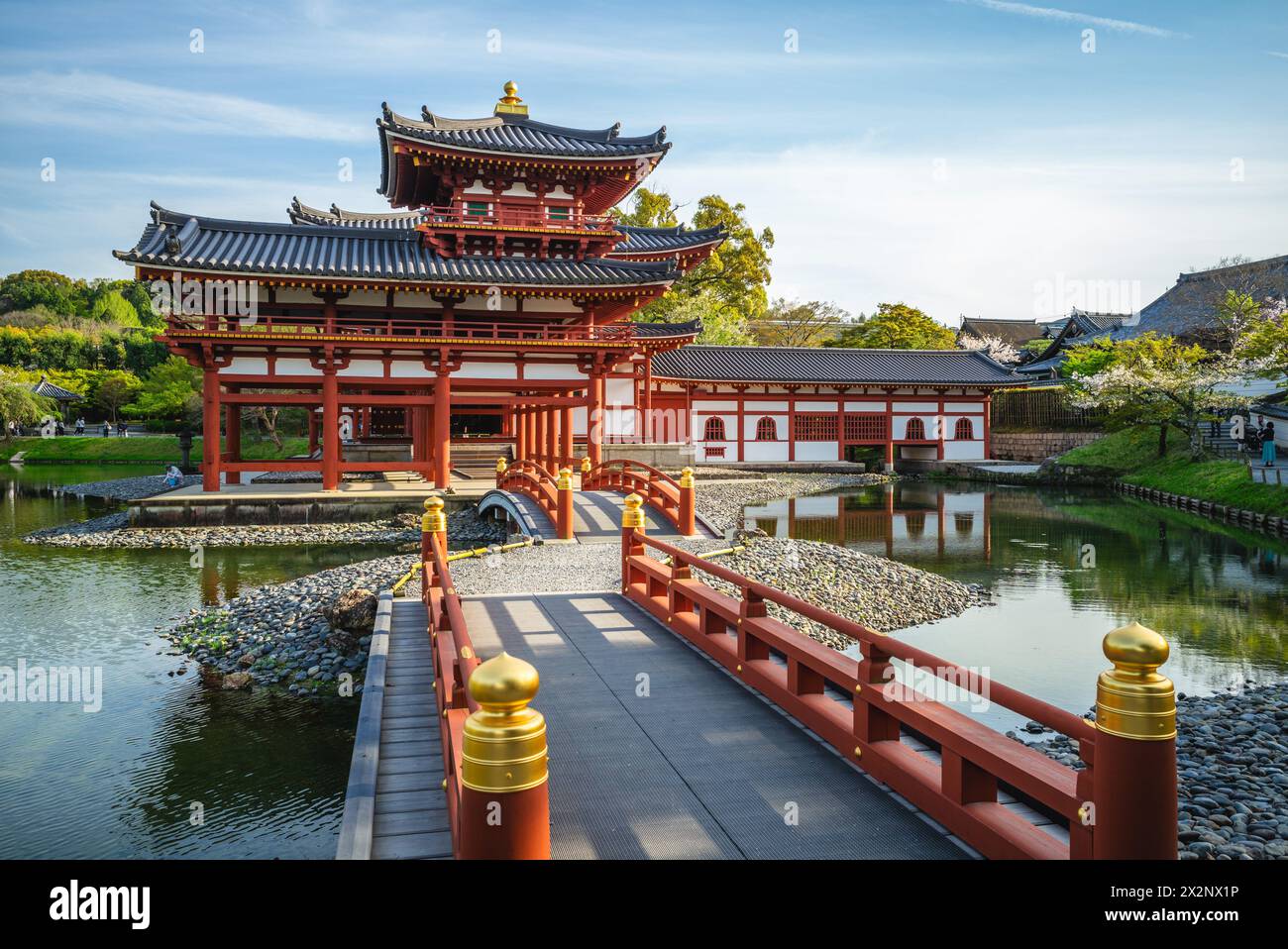 Phoenix Hall und Jodo Shiki Garten von Byodoin in Kyoto, Japan Stockfoto