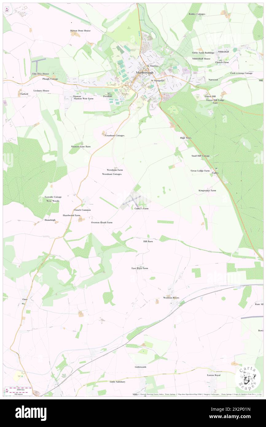 Clench Common, GB, Vereinigtes Königreich, N 51 23' 25''', S 1 44' 0''', Karte, Cartascapes Map, veröffentlicht 2024. Erkunden Sie Cartascapes, eine Karte, die die vielfältigen Landschaften, Kulturen und Ökosysteme der Erde enthüllt. Reisen Sie durch Zeit und Raum und entdecken Sie die Verflechtungen der Vergangenheit, Gegenwart und Zukunft unseres Planeten. Stockfoto