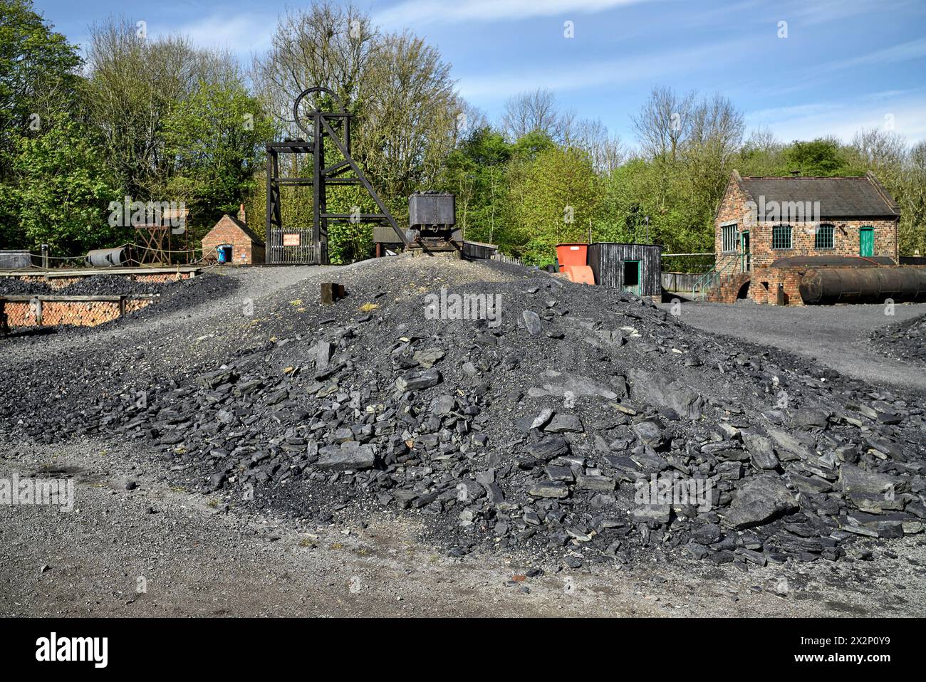 Black Country Living Museum. Kohlebergbau. Kohlebahnhof. Dudley England Großbritannien Stockfoto