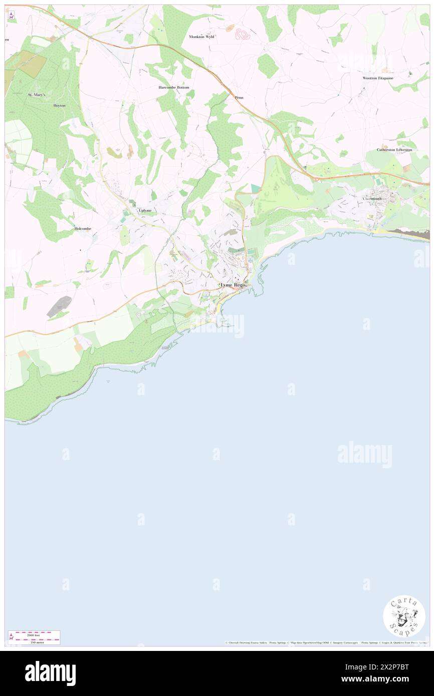 Lyme Regis Pier, Dorset, GB, Vereinigtes Königreich, England, n 50 43' 8'', S 2 56' 17'', Karte, Cartascapes Map, veröffentlicht 2024. Erkunden Sie Cartascapes, eine Karte, die die vielfältigen Landschaften, Kulturen und Ökosysteme der Erde enthüllt. Reisen Sie durch Zeit und Raum und entdecken Sie die Verflechtungen der Vergangenheit, Gegenwart und Zukunft unseres Planeten. Stockfoto