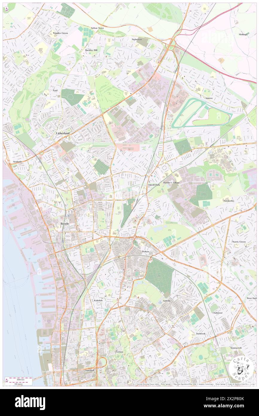 HM Prison Liverpool, Liverpool, GB, Vereinigtes Königreich, England, n 53 27' 27'', S 2 58' 8'', Karte, Cartascapes Map, veröffentlicht 2024. Erkunden Sie Cartascapes, eine Karte, die die vielfältigen Landschaften, Kulturen und Ökosysteme der Erde enthüllt. Reisen Sie durch Zeit und Raum und entdecken Sie die Verflechtungen der Vergangenheit, Gegenwart und Zukunft unseres Planeten. Stockfoto