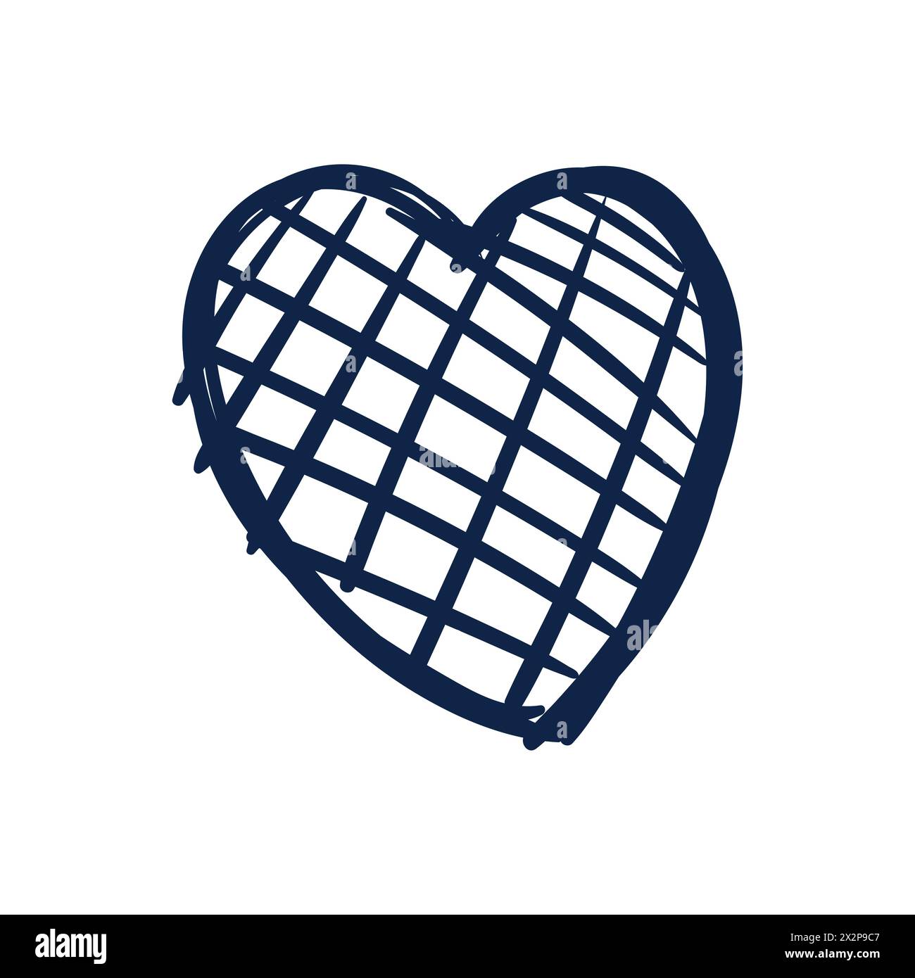 Heart Scribble. Heart Love Scribble Vector Drawing. Stock Vektor