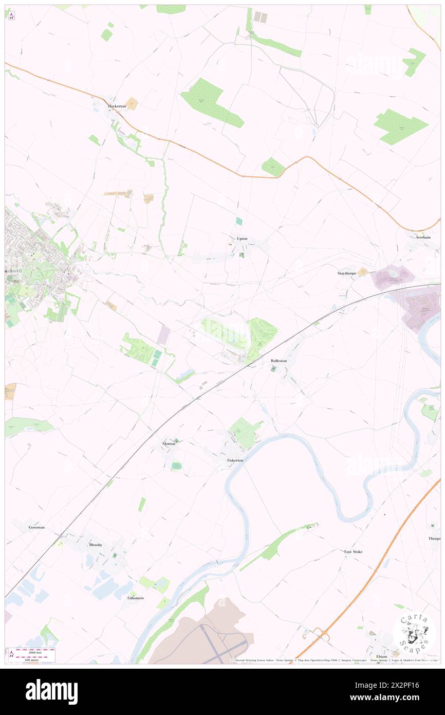 Southwell Racecourse, Nottinghamshire, GB, Vereinigtes Königreich, England, n 53 4' 9'', S 0 54' 21'', Karte, Cartascapes Map, veröffentlicht 2024. Erkunden Sie Cartascapes, eine Karte, die die vielfältigen Landschaften, Kulturen und Ökosysteme der Erde enthüllt. Reisen Sie durch Zeit und Raum und entdecken Sie die Verflechtungen der Vergangenheit, Gegenwart und Zukunft unseres Planeten. Stockfoto