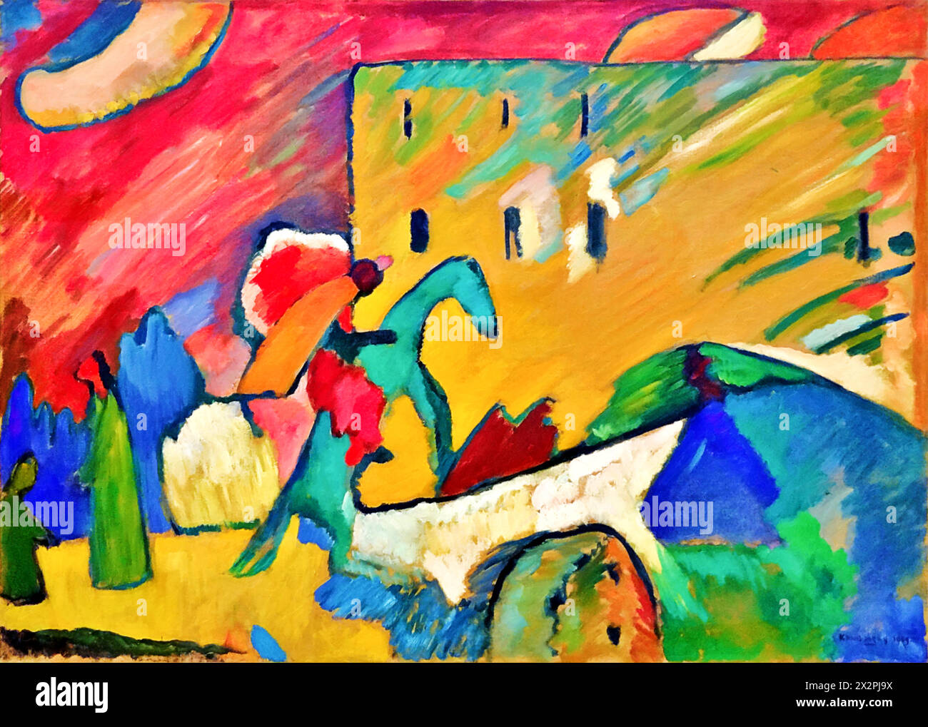 Improvisationsstudie 3, 1909 (Malerei) des Künstlers Kandinsky, Wassily (1866-1944) Russland. Stock Vektor