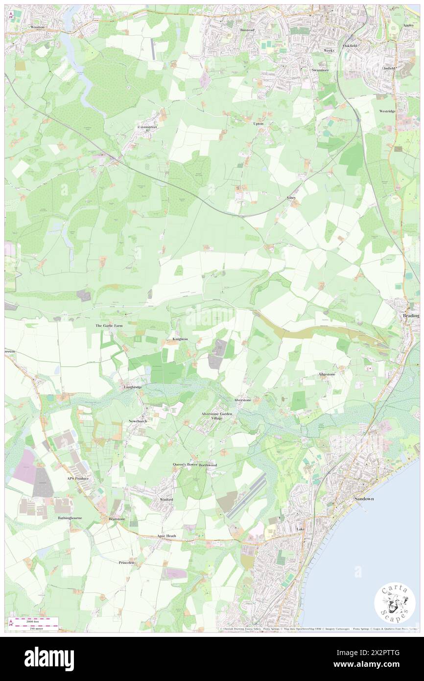 Kingston East Wood, Isle of Wight, GB, Vereinigtes Königreich, England, n 50 40' 50'', S 1 11' 25'', Karte, Cartascapes Map, veröffentlicht 2024. Erkunden Sie Cartascapes, eine Karte, die die vielfältigen Landschaften, Kulturen und Ökosysteme der Erde enthüllt. Reisen Sie durch Zeit und Raum und entdecken Sie die Verflechtungen der Vergangenheit, Gegenwart und Zukunft unseres Planeten. Stockfoto