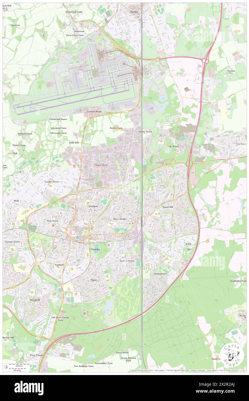 Sandman Signature London Gatwick Ex Ramada, West Sussex, GB, Großbritannien, England, n 51 7' 34'', S 0 10' 4'', Karte, Cartascapes Map, veröffentlicht 2024. Erkunden Sie Cartascapes, eine Karte, die die vielfältigen Landschaften, Kulturen und Ökosysteme der Erde enthüllt. Reisen Sie durch Zeit und Raum und entdecken Sie die Verflechtungen der Vergangenheit, Gegenwart und Zukunft unseres Planeten. Stockfoto