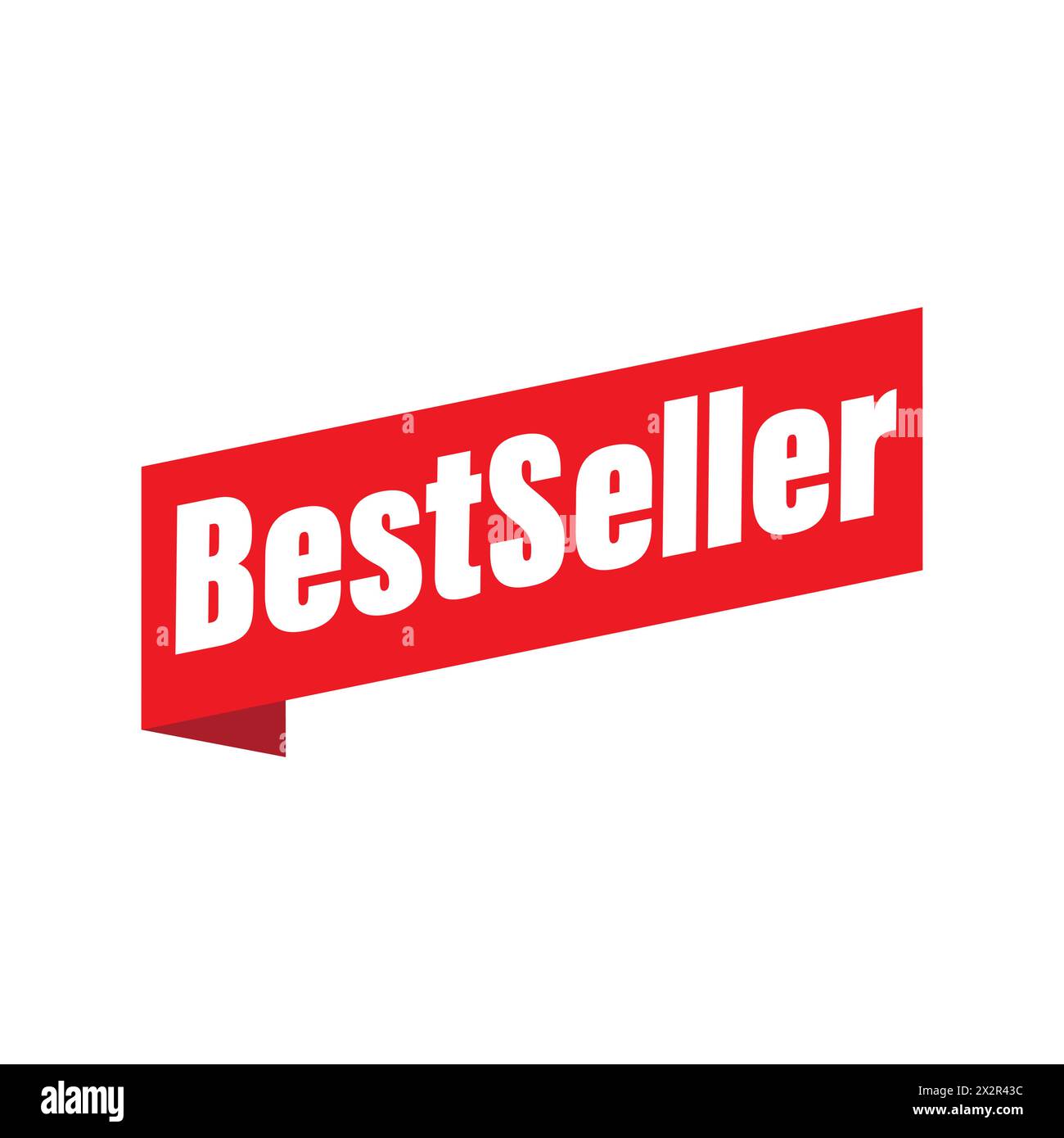 Bestseller-Etikett Aufkleber Tag rotes Schild Vektor Stock Vektor