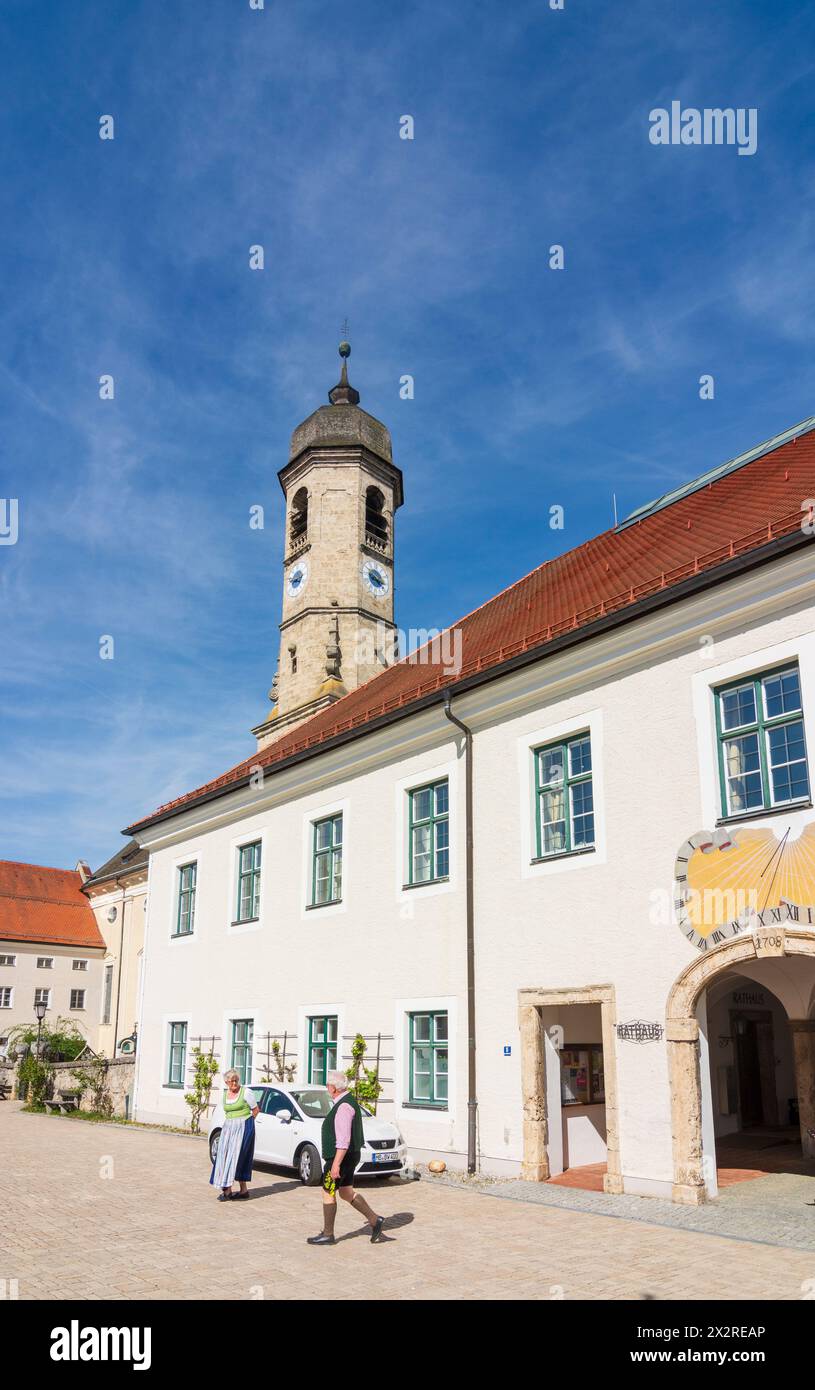 Weyarn: Kloster Weyarn, Kirche Peter und Paul in Oberbayern, Tegernsee Schliersee, Oberbayern, Bayern, Bayern, Deutschland Stockfoto