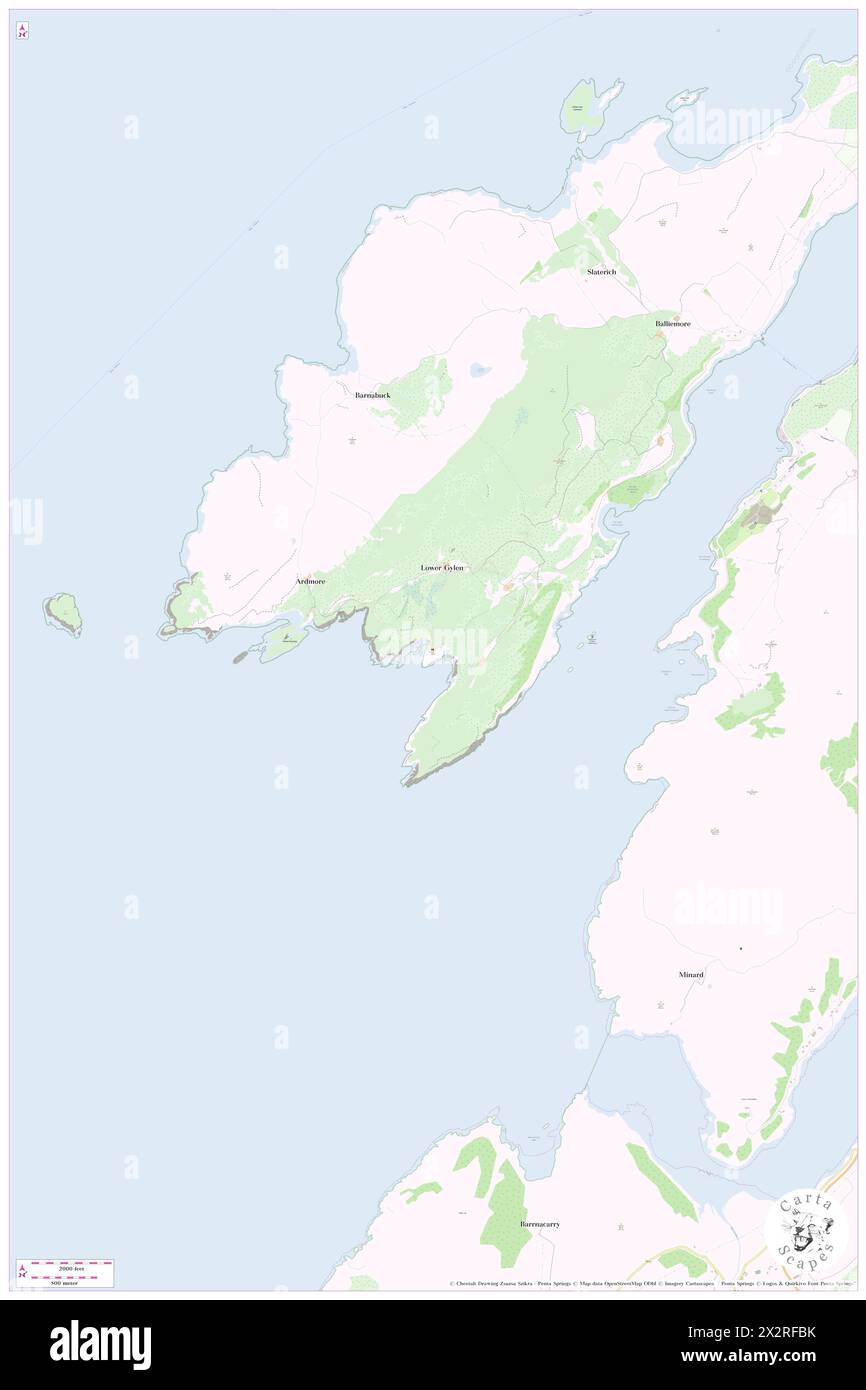 Gylen Castle, Argyll and Bute, GB, Vereinigtes Königreich, Schottland, n 56 22' 45''', S 5 33' 23'', Karte, Cartascapes Map, veröffentlicht 2024. Erkunden Sie Cartascapes, eine Karte, die die vielfältigen Landschaften, Kulturen und Ökosysteme der Erde enthüllt. Reisen Sie durch Zeit und Raum und entdecken Sie die Verflechtungen der Vergangenheit, Gegenwart und Zukunft unseres Planeten. Stockfoto