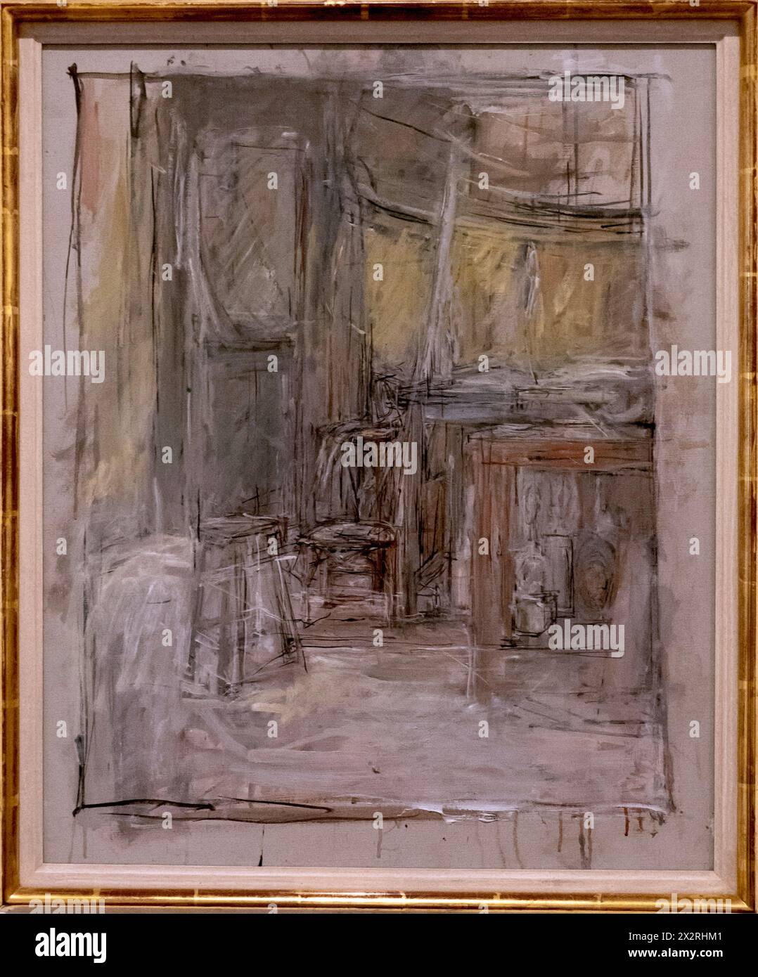 Alberto Giacometti Gemälde innen 1949 Stockfoto