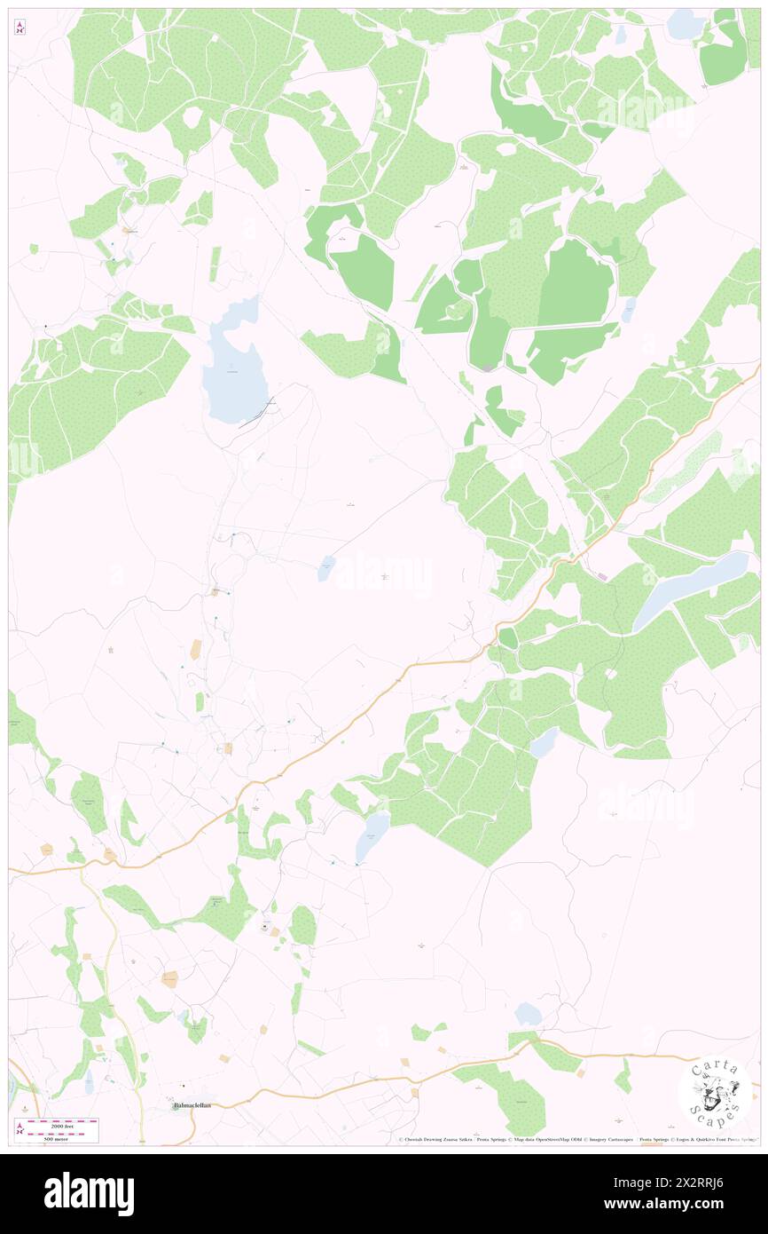 Knockman Hill, Dumfries and Galloway, GB, Vereinigtes Königreich, Schottland, n 55 7' 43'', S 4 5' 9'', Karte, Cartascapes Map, veröffentlicht 2024. Erkunden Sie Cartascapes, eine Karte, die die vielfältigen Landschaften, Kulturen und Ökosysteme der Erde enthüllt. Reisen Sie durch Zeit und Raum und entdecken Sie die Verflechtungen der Vergangenheit, Gegenwart und Zukunft unseres Planeten. Stockfoto