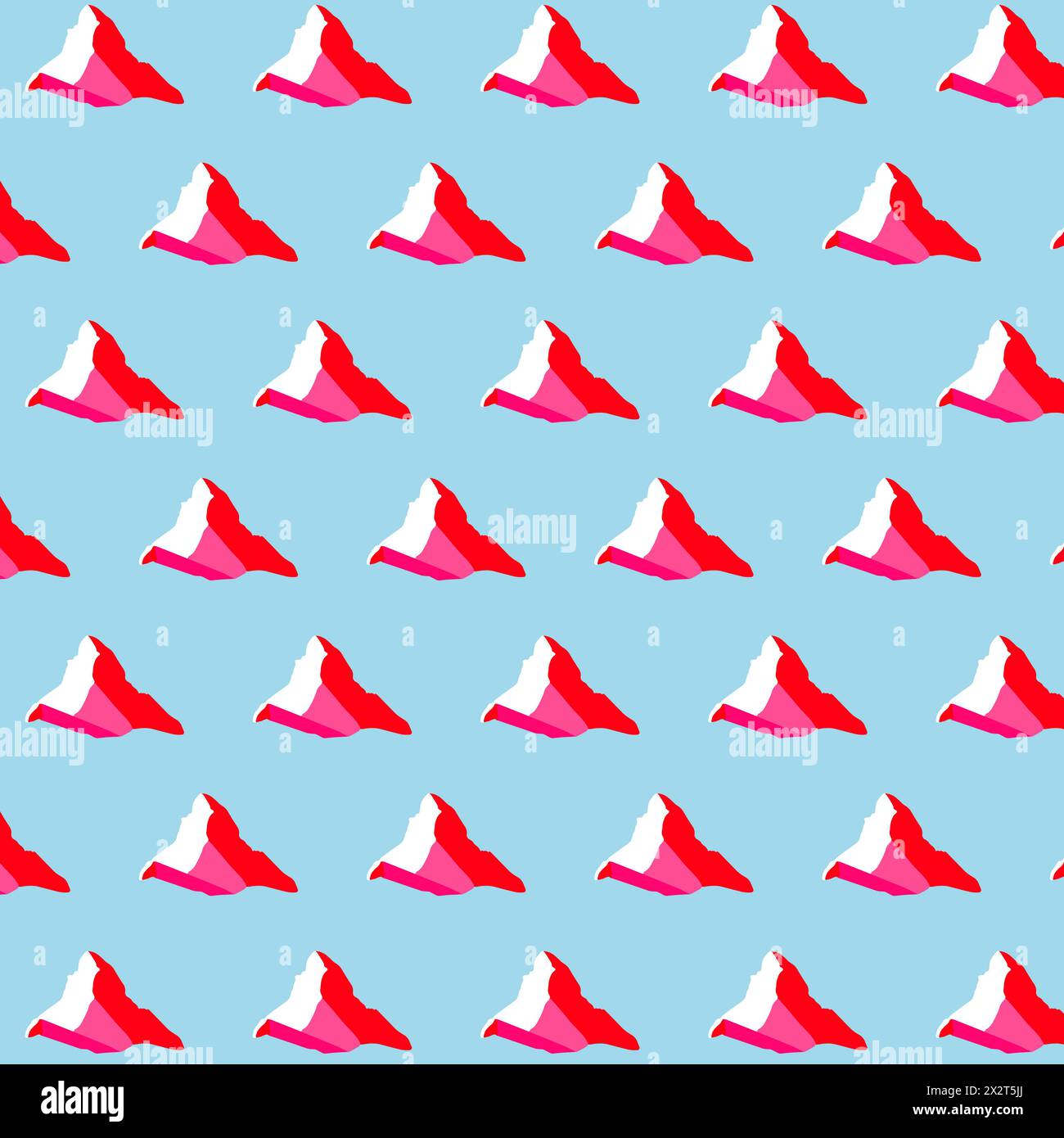 Muster der roten Matterhornberge Stockfoto