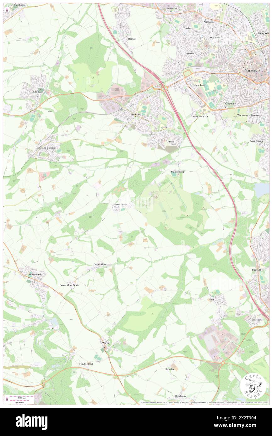 Stainborough Castle, Barnsley, GB, Vereinigtes Königreich, England, n 53 31' 21'', S 1 31' 34'', Karte, Cartascapes Map, veröffentlicht 2024. Erkunden Sie Cartascapes, eine Karte, die die vielfältigen Landschaften, Kulturen und Ökosysteme der Erde enthüllt. Reisen Sie durch Zeit und Raum und entdecken Sie die Verflechtungen der Vergangenheit, Gegenwart und Zukunft unseres Planeten. Stockfoto