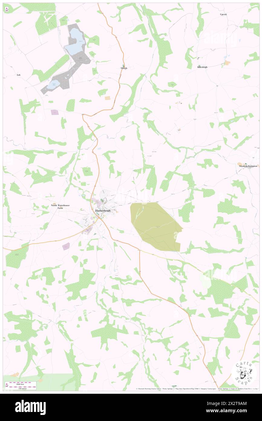 Hatherleigh Moor, Devon, GB, Vereinigtes Königreich, England, n 50 49' 24'', S 4 3' 40'', Karte, Cartascapes Map, veröffentlicht 2024. Erkunden Sie Cartascapes, eine Karte, die die vielfältigen Landschaften, Kulturen und Ökosysteme der Erde enthüllt. Reisen Sie durch Zeit und Raum und entdecken Sie die Verflechtungen der Vergangenheit, Gegenwart und Zukunft unseres Planeten. Stockfoto