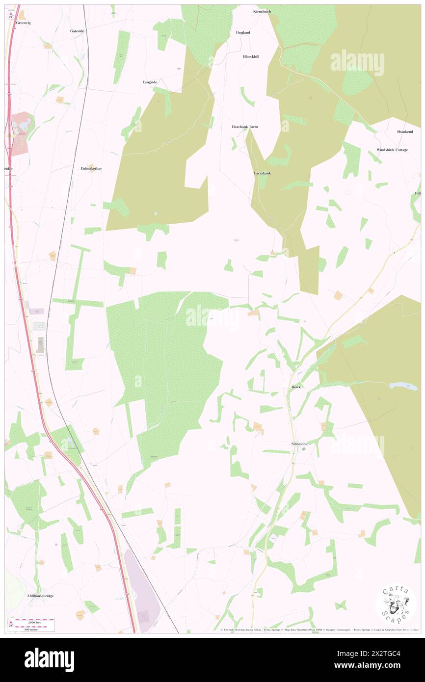 Newbigging Hill, Dumfries and Galloway, GB, Vereinigtes Königreich, Schottland, n 55 11' 38'', S 3 21' 49'', Karte, Cartascapes Map, veröffentlicht 2024. Erkunden Sie Cartascapes, eine Karte, die die vielfältigen Landschaften, Kulturen und Ökosysteme der Erde enthüllt. Reisen Sie durch Zeit und Raum und entdecken Sie die Verflechtungen der Vergangenheit, Gegenwart und Zukunft unseres Planeten. Stockfoto