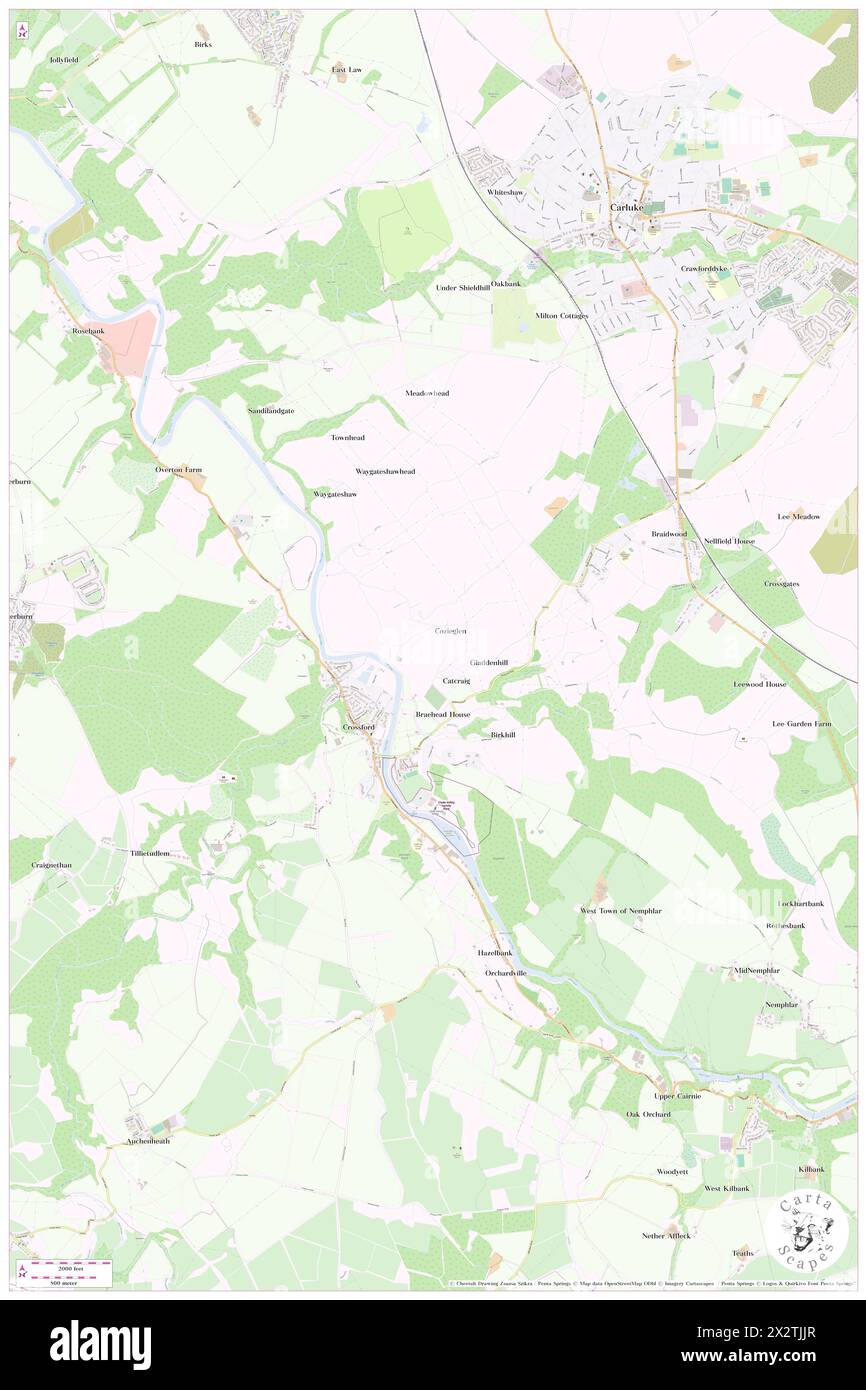 Swinsy Hill, South Lanarkshire, GB, Vereinigtes Königreich, Schottland, n 55 42' 16'', S 3 51' 40'', Karte, Cartascapes Map, veröffentlicht 2024. Erkunden Sie Cartascapes, eine Karte, die die vielfältigen Landschaften, Kulturen und Ökosysteme der Erde enthüllt. Reisen Sie durch Zeit und Raum und entdecken Sie die Verflechtungen der Vergangenheit, Gegenwart und Zukunft unseres Planeten. Stockfoto