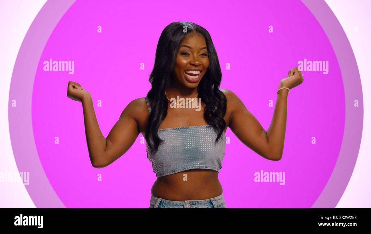 THE CIRCLE, Kandidat Quori-Tyler QT' Bullock (Staffel 6, ep. 602, ausgestrahlt am 17. April 2024). Foto: ©Netflix / Courtesy Everett Collection Stockfoto