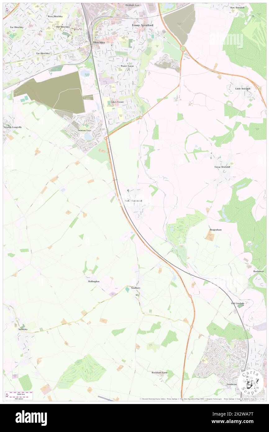 Stoke Hammond, Buckinghamshire, GB, Vereinigtes Königreich, England, n 51 57' 24'', S 0 43' 8'', Karte, Cartascapes Map, veröffentlicht 2024. Erkunden Sie Cartascapes, eine Karte, die die vielfältigen Landschaften, Kulturen und Ökosysteme der Erde enthüllt. Reisen Sie durch Zeit und Raum und entdecken Sie die Verflechtungen der Vergangenheit, Gegenwart und Zukunft unseres Planeten. Stockfoto