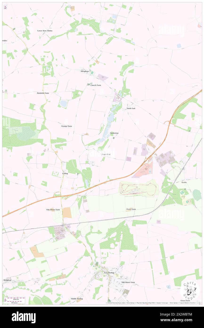 Snetterton, Norfolk, GB, Vereinigtes Königreich, England, n 52 28' 32''', N 0 55' 44''', Karte, Cartascapes Map, veröffentlicht 2024. Erkunden Sie Cartascapes, eine Karte, die die vielfältigen Landschaften, Kulturen und Ökosysteme der Erde enthüllt. Reisen Sie durch Zeit und Raum und entdecken Sie die Verflechtungen der Vergangenheit, Gegenwart und Zukunft unseres Planeten. Stockfoto