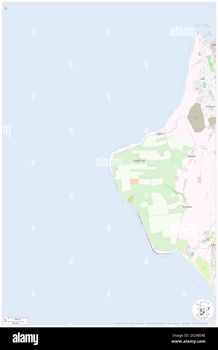 St. Bees Head, Cumbria, GB, Vereinigtes Königreich, England, n 54 30' 53''', S 3 38' 24'', Karte, Karte, Kartenausgabe 2024. Erkunden Sie Cartascapes, eine Karte, die die vielfältigen Landschaften, Kulturen und Ökosysteme der Erde enthüllt. Reisen Sie durch Zeit und Raum und entdecken Sie die Verflechtungen der Vergangenheit, Gegenwart und Zukunft unseres Planeten. Stockfoto