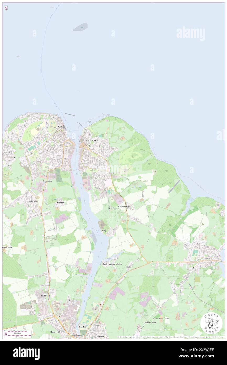 Osborne, Isle of Wight, GB, Vereinigtes Königreich, England, n 50 45' 2'', S 1 16' 30'', Karte, Cartascapes Map, veröffentlicht 2024. Erkunden Sie Cartascapes, eine Karte, die die vielfältigen Landschaften, Kulturen und Ökosysteme der Erde enthüllt. Reisen Sie durch Zeit und Raum und entdecken Sie die Verflechtungen der Vergangenheit, Gegenwart und Zukunft unseres Planeten. Stockfoto