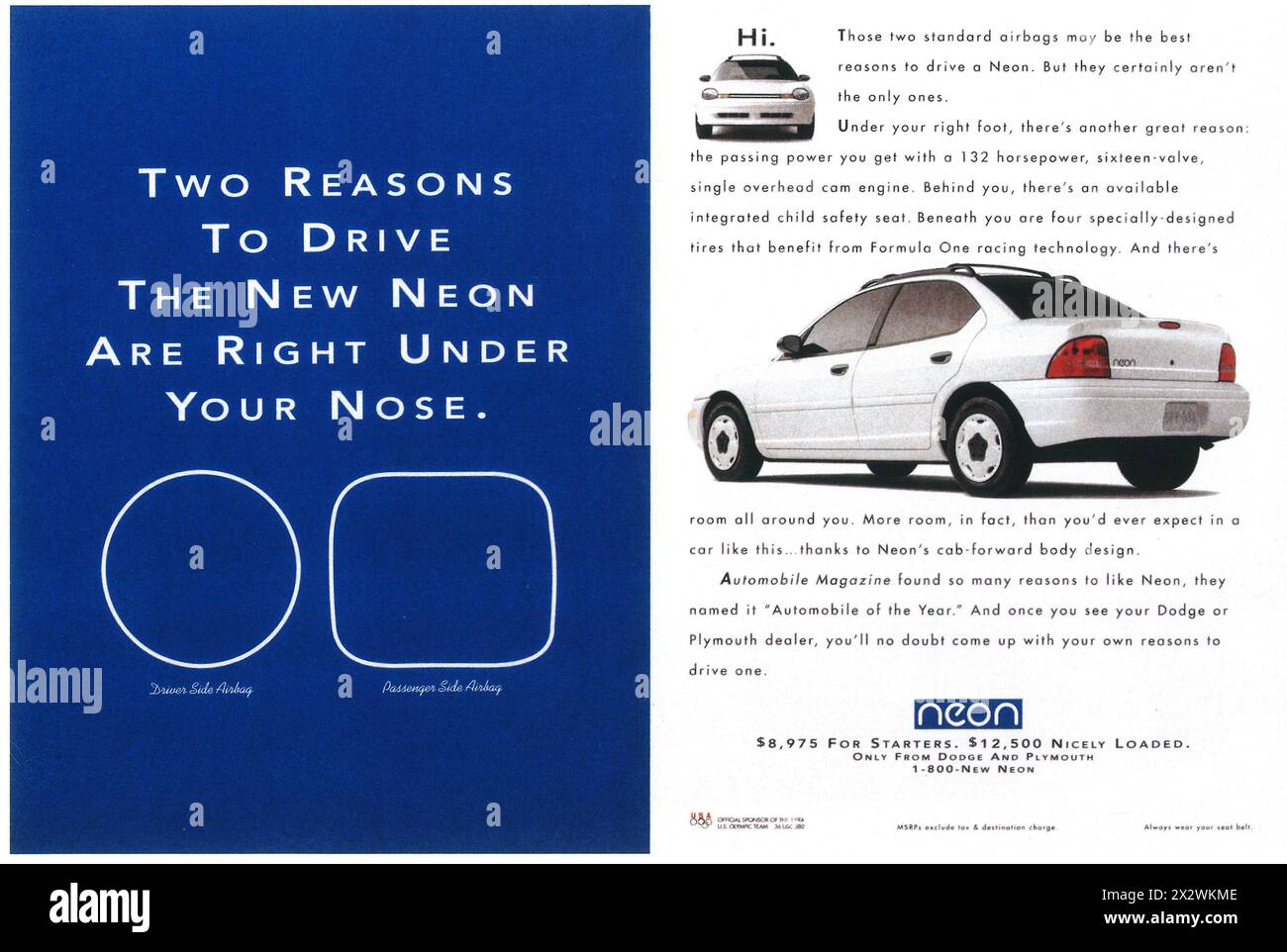 1994 Chrysler Neon Werbespot Stockfoto