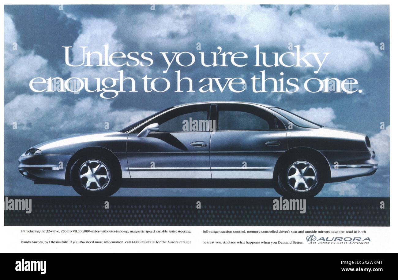 1994 Oldsmobile Aurora-Anzeige Stockfoto