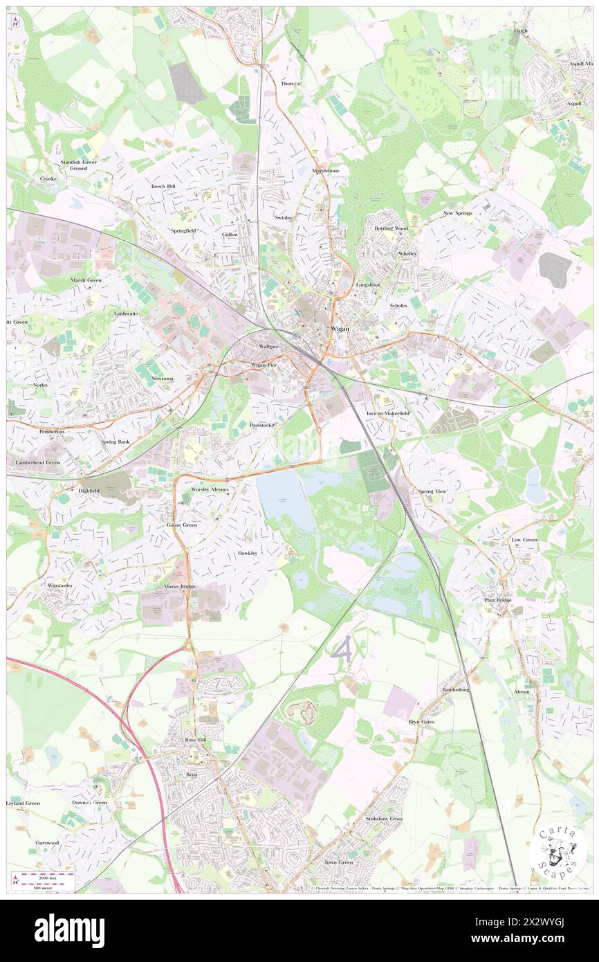 Leigh Branch, Borough of Wigan, GB, Vereinigtes Königreich, England, n 53 31' 59'', S 2 37' 59'', Karte, Cartascapes Map, veröffentlicht 2024. Erkunden Sie Cartascapes, eine Karte, die die vielfältigen Landschaften, Kulturen und Ökosysteme der Erde enthüllt. Reisen Sie durch Zeit und Raum und entdecken Sie die Verflechtungen der Vergangenheit, Gegenwart und Zukunft unseres Planeten. Stockfoto