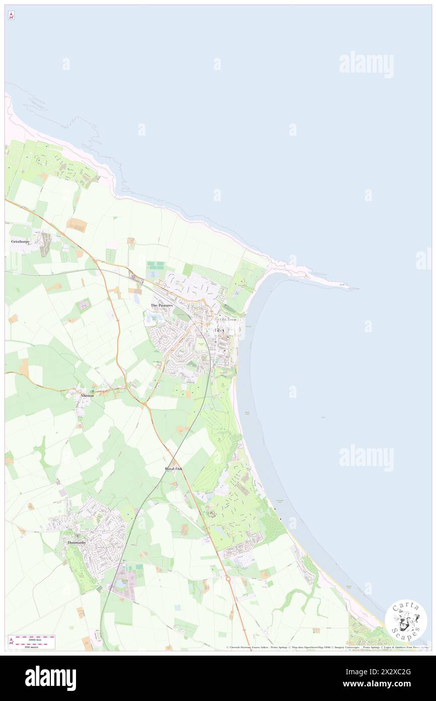 Filey, North Yorkshire, GB, Vereinigtes Königreich, England, n 54 12' 36'', S 0 17' 21'', Karte, Cartascapes Map, veröffentlicht 2024. Erkunden Sie Cartascapes, eine Karte, die die vielfältigen Landschaften, Kulturen und Ökosysteme der Erde enthüllt. Reisen Sie durch Zeit und Raum und entdecken Sie die Verflechtungen der Vergangenheit, Gegenwart und Zukunft unseres Planeten. Stockfoto