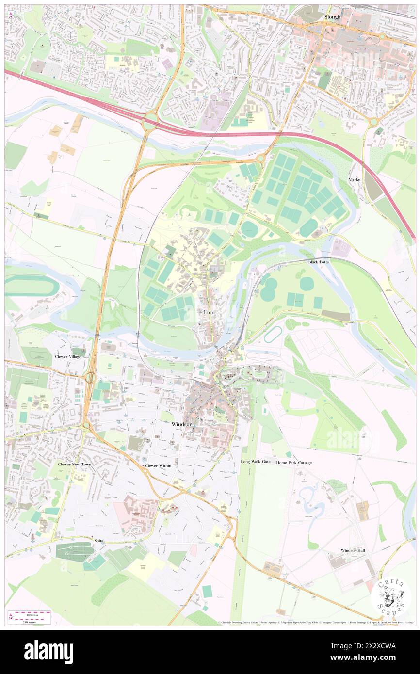 Eton, Royal Borough of Windsor and Maidenhead, GB, Vereinigtes Königreich, England, N 51 29' 17'', S 0 36' 32'', Karte, Cartascapes Map, veröffentlicht 2024. Erkunden Sie Cartascapes, eine Karte, die die vielfältigen Landschaften, Kulturen und Ökosysteme der Erde enthüllt. Reisen Sie durch Zeit und Raum und entdecken Sie die Verflechtungen der Vergangenheit, Gegenwart und Zukunft unseres Planeten. Stockfoto