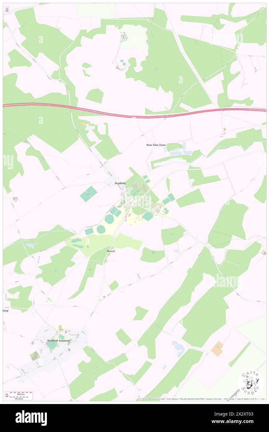 Bradfield, West Berkshire, GB, Vereinigtes Königreich, England, n 51 26' 56'', S 1 7' 50'', Karte, Cartascapes Map, veröffentlicht 2024. Erkunden Sie Cartascapes, eine Karte, die die vielfältigen Landschaften, Kulturen und Ökosysteme der Erde enthüllt. Reisen Sie durch Zeit und Raum und entdecken Sie die Verflechtungen der Vergangenheit, Gegenwart und Zukunft unseres Planeten. Stockfoto