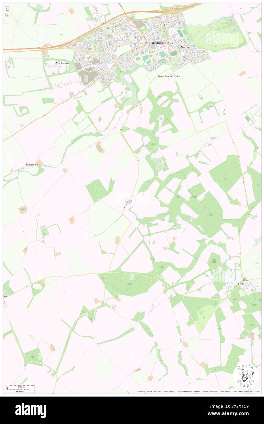 Bolton, East Lothian, GB, Vereinigtes Königreich, Schottland, n 55 55' 17'', S 2 47' 20'', Karte, Cartascapes Map, veröffentlicht 2024. Erkunden Sie Cartascapes, eine Karte, die die vielfältigen Landschaften, Kulturen und Ökosysteme der Erde enthüllt. Reisen Sie durch Zeit und Raum und entdecken Sie die Verflechtungen der Vergangenheit, Gegenwart und Zukunft unseres Planeten. Stockfoto