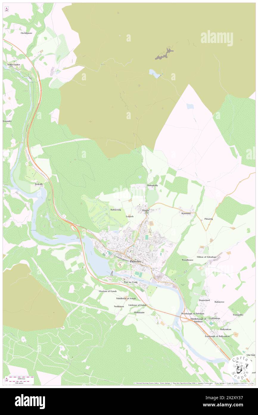 Baledmund, Perth and Kinross, GB, Vereinigtes Königreich, Schottland, n 56 43' 0'', S 3 43' 59'', Karte, Karte, Kartenausgabe 2024. Erkunden Sie Cartascapes, eine Karte, die die vielfältigen Landschaften, Kulturen und Ökosysteme der Erde enthüllt. Reisen Sie durch Zeit und Raum und entdecken Sie die Verflechtungen der Vergangenheit, Gegenwart und Zukunft unseres Planeten. Stockfoto