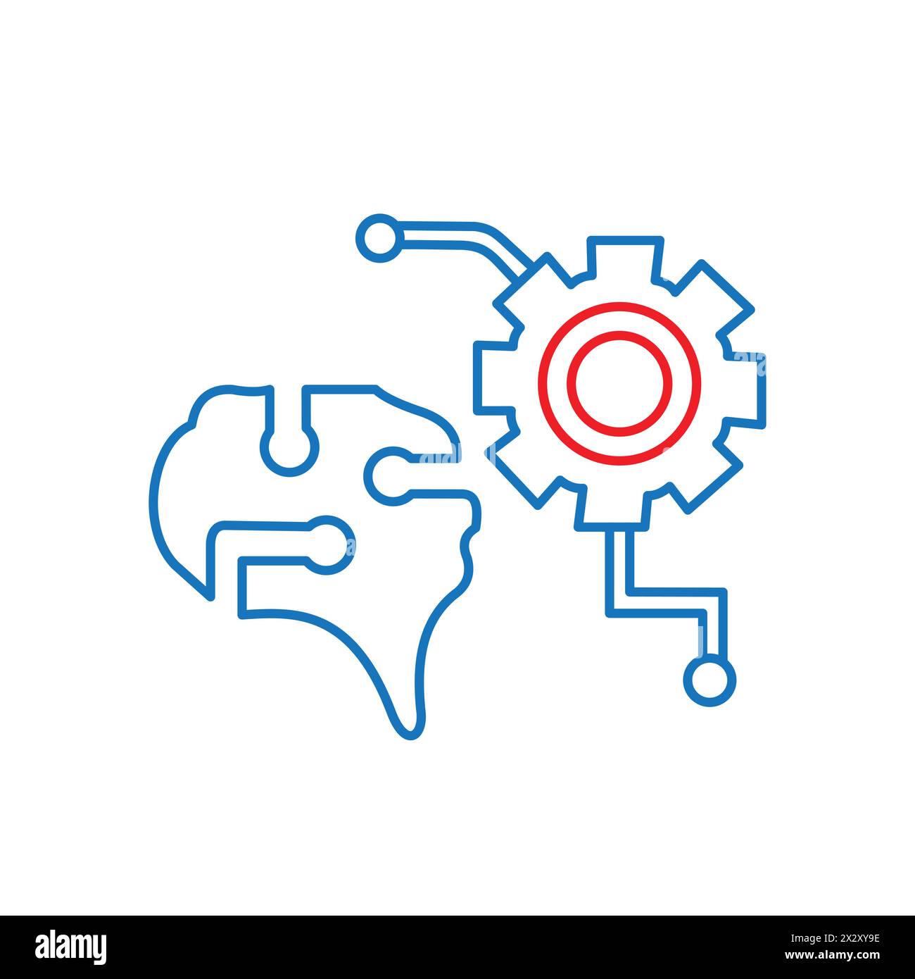 Unsupervised Learning Vector Icon Design Stock Vektor