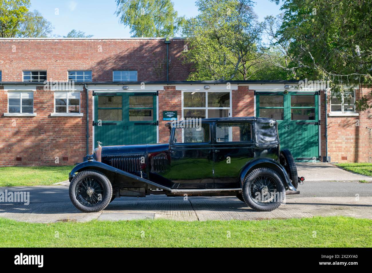 1929 Bentley im Bicester Heritage Centre Scramble-Event am sonntag. Bicester, Oxfordshire, England. Stockfoto