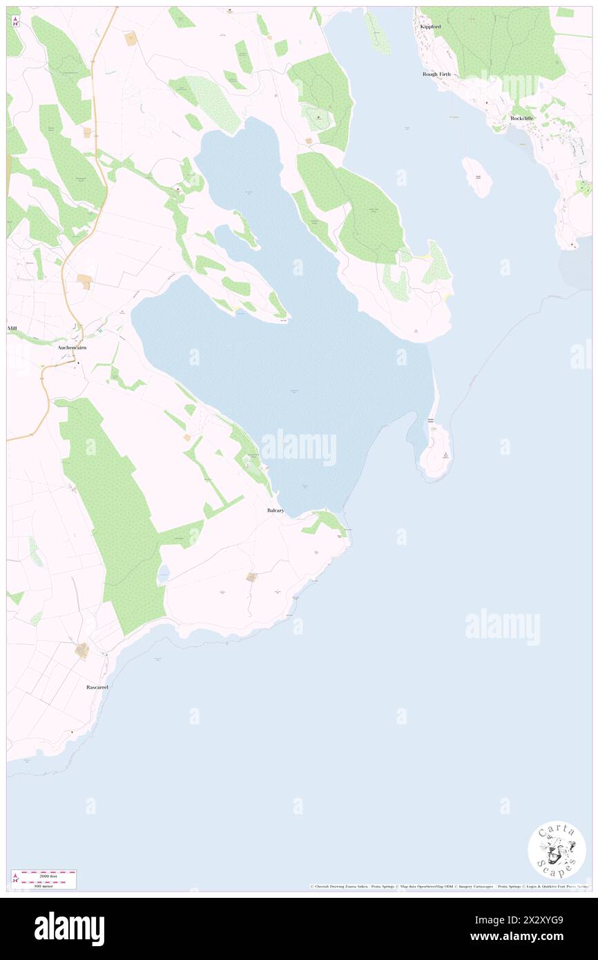 Auchencairn Bay, GB, Vereinigtes Königreich, Schottland, n 54 49' 59'', S 3 49' 59'', Karte, Cartascapes Map, veröffentlicht 2024. Erkunden Sie Cartascapes, eine Karte, die die vielfältigen Landschaften, Kulturen und Ökosysteme der Erde enthüllt. Reisen Sie durch Zeit und Raum und entdecken Sie die Verflechtungen der Vergangenheit, Gegenwart und Zukunft unseres Planeten. Stockfoto