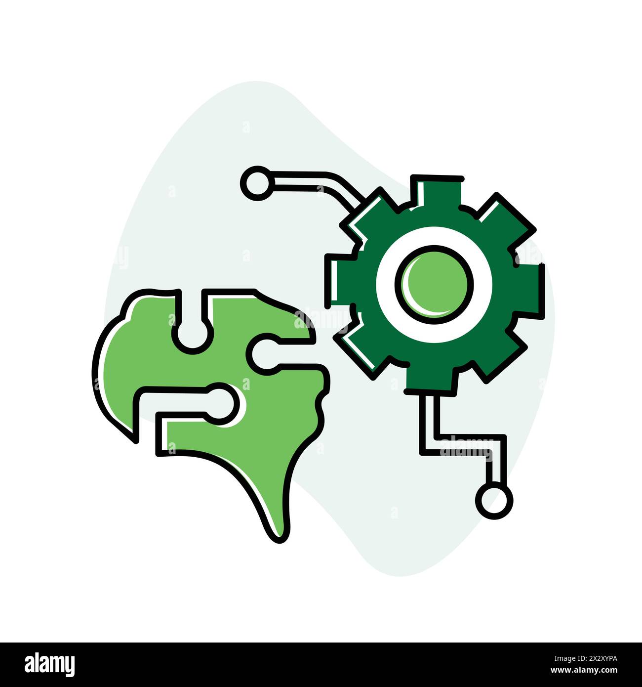 Unsupervised Learning Vector Icon Design Stock Vektor